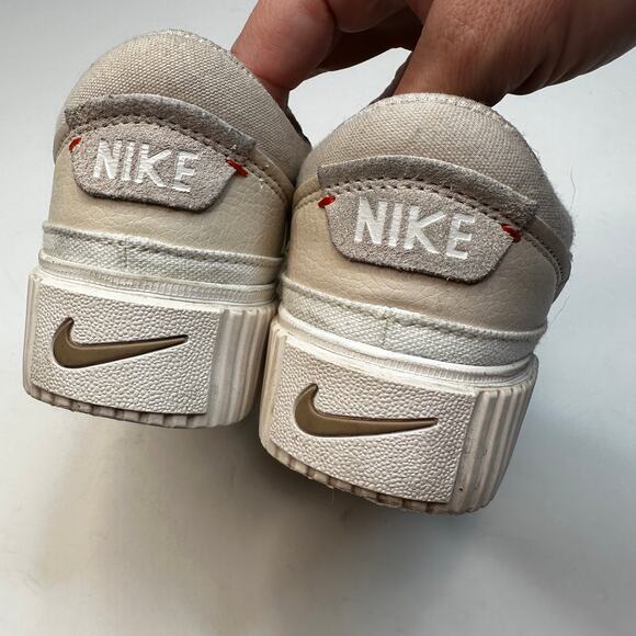 Nike Court Legacy Cream White Lift Platform Sneakers - Picture 4 of 6